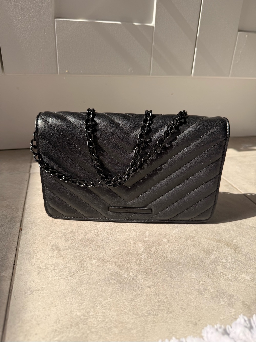 Aldo Quilted Chain Shoulder Bag